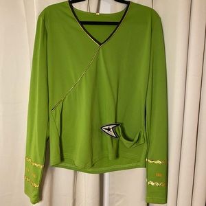 Star Trek Captains tunic. TOS Green wrap tunic